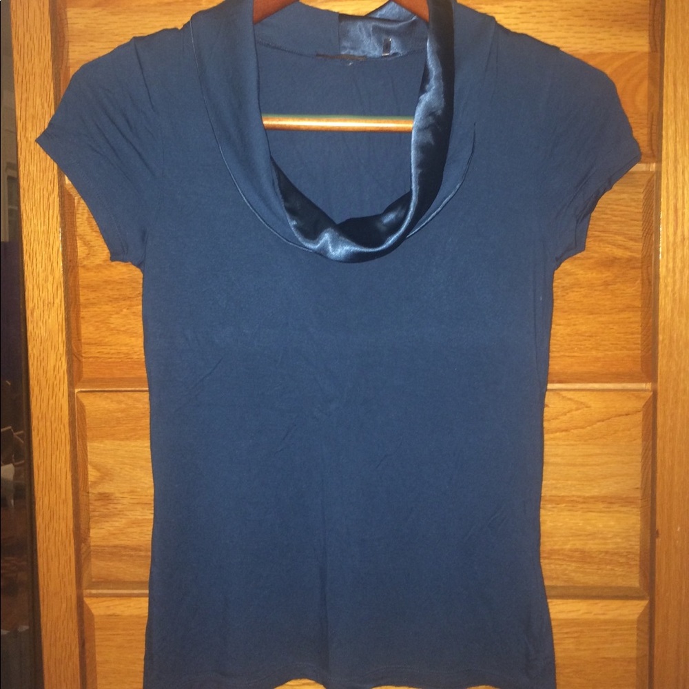 Tahari soft rayon cowel neck tee SP
